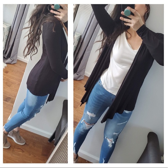 LAST M❗️Black lightweight cardigan wrap - Picture 3 of 8